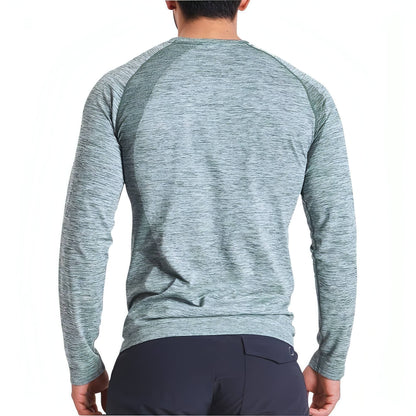 Ohmme Orion Long Sleeve Mens Yoga Top - Green - Start Fitness