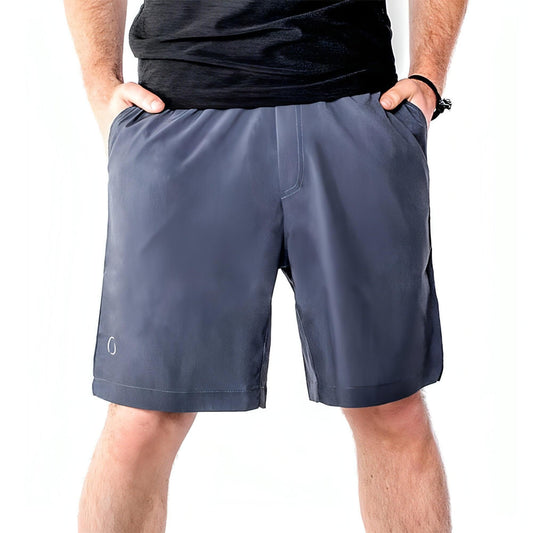 Ohmme Warrior I Mens Yoga Shorts - Grey - Start Fitness