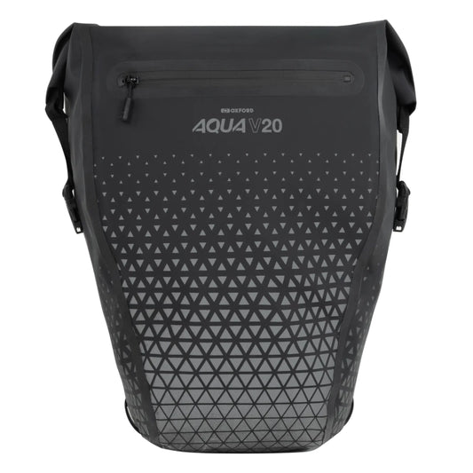 Oxford Aqua V 20L Extreme Visibility Single QR Pannier Bag - Black