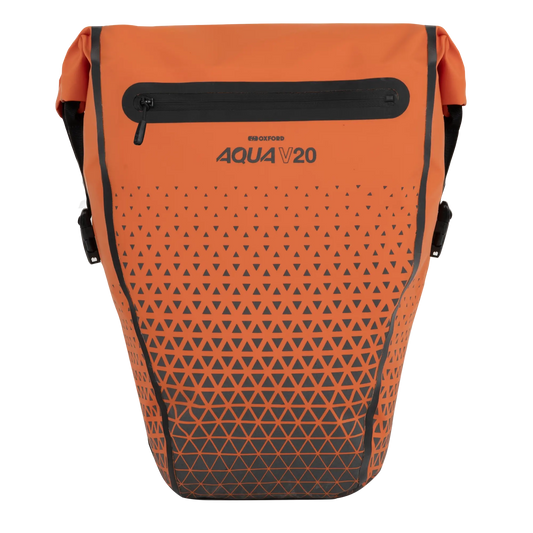 Oxford Aqua V 20L Extreme Visibility Single QR Pannier Bag - Orange
