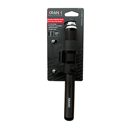 Kranx Strato-Plus Road Mini-Pump with Guage - Black
