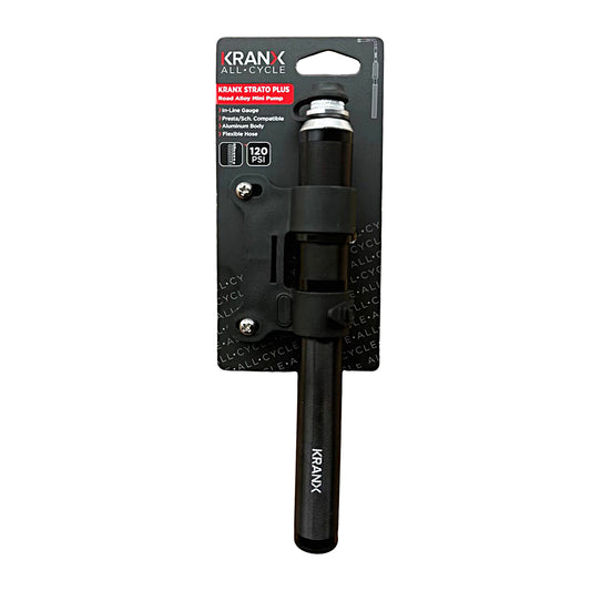 KranX Strato-Plus Road Mini-Pump with Guage - Black