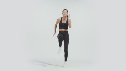 adidas DailyRun 3 Stripes Womens 7/8 Running Tights - Black