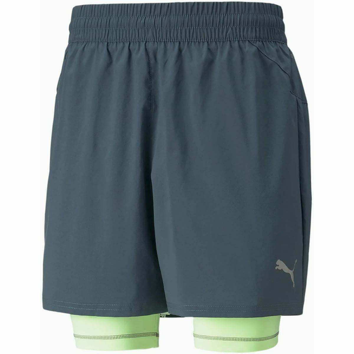 Puma 5 Inch Graphic 2 In 1 Mens Running Shorts - Grey - Start Fitness