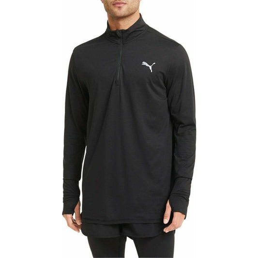Puma Favourite Half Zip Long Sleeve Mens Running Top - Black - Start Fitness
