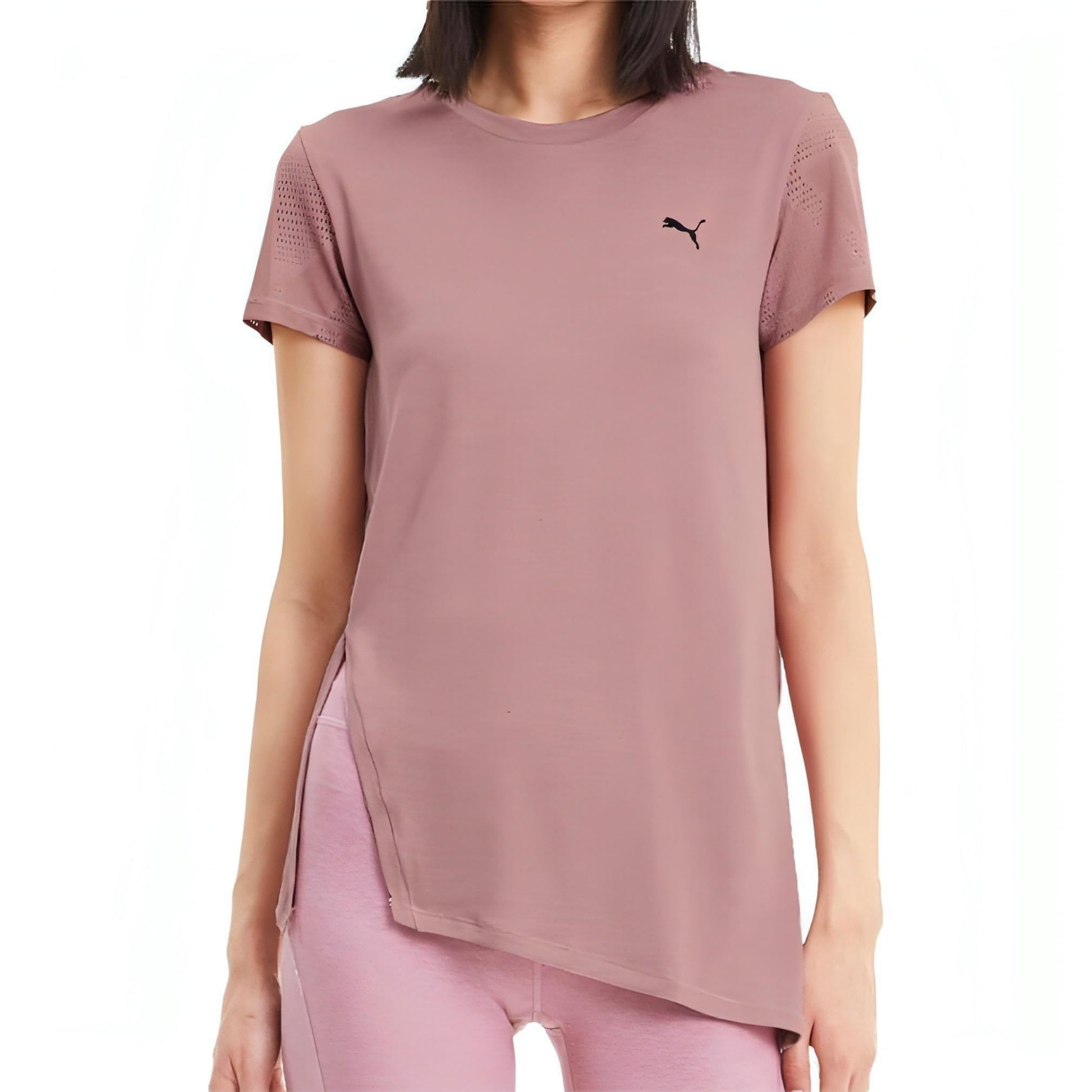 Puma Studio Lace Short Sleeve Womens Training Top - Pink - Start Fitness