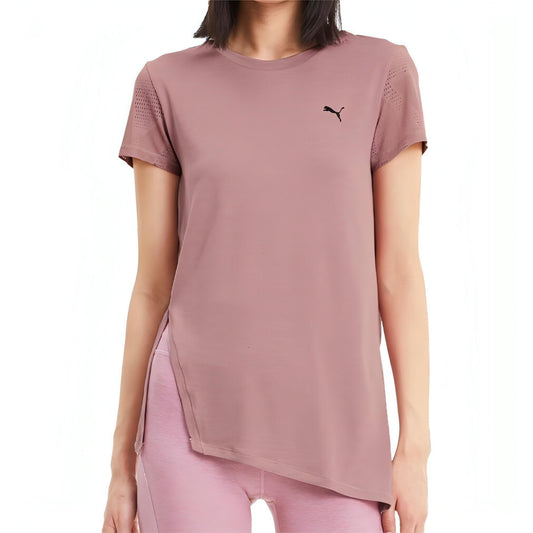 Puma Studio Lace Short Sleeve Womens Training Top - Pink - Start Fitness