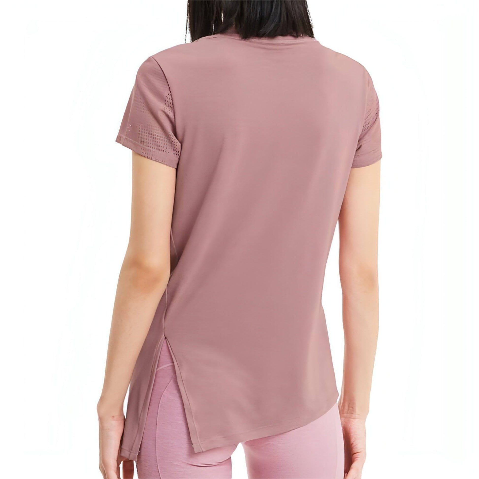 Puma Studio Lace Short Sleeve Womens Training Top - Pink - Start Fitness
