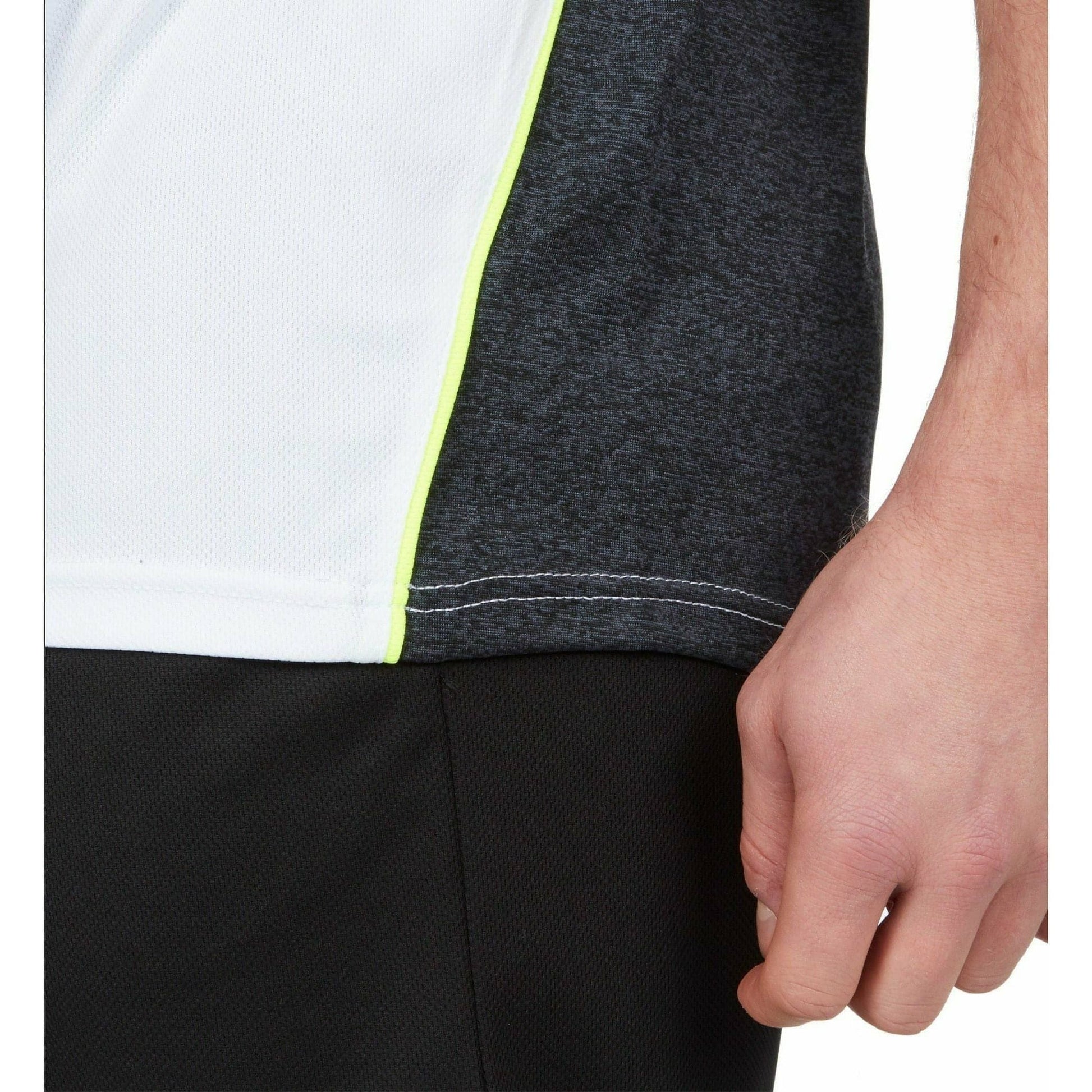 Red Tag Activewear Reflective Short Sleeve Mens Running Top - White - Start Fitness
