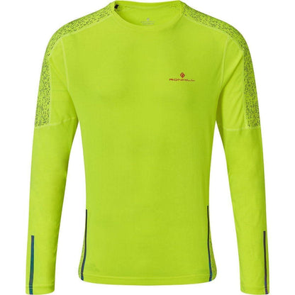 Ronhill Life Nightrunner Long Sleeve Mens Running Top - Yellow - Start Fitness