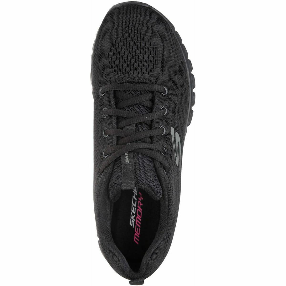 Skechers Graceful WIDE FIT Womens Training Shoes Black – Start
