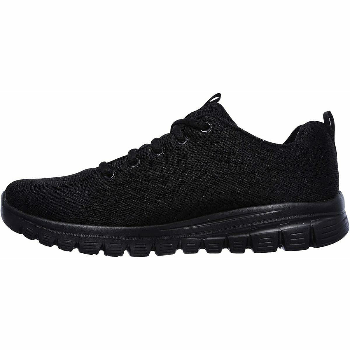 Skechers Graceful WIDE FIT Womens Training Shoes Black Start Fitness