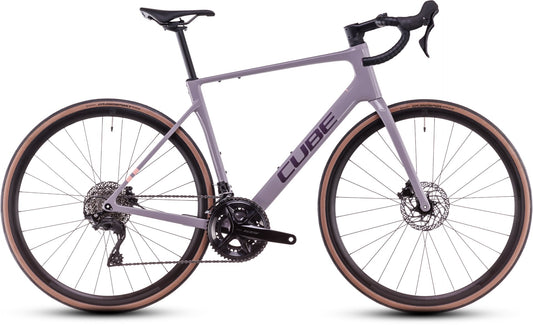 Cube Attain C:62 Race Carbon Road Bike 2025 - Plum Grey