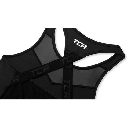 TCA MeshLuxe Womens Running Vest - Black - Start Fitness