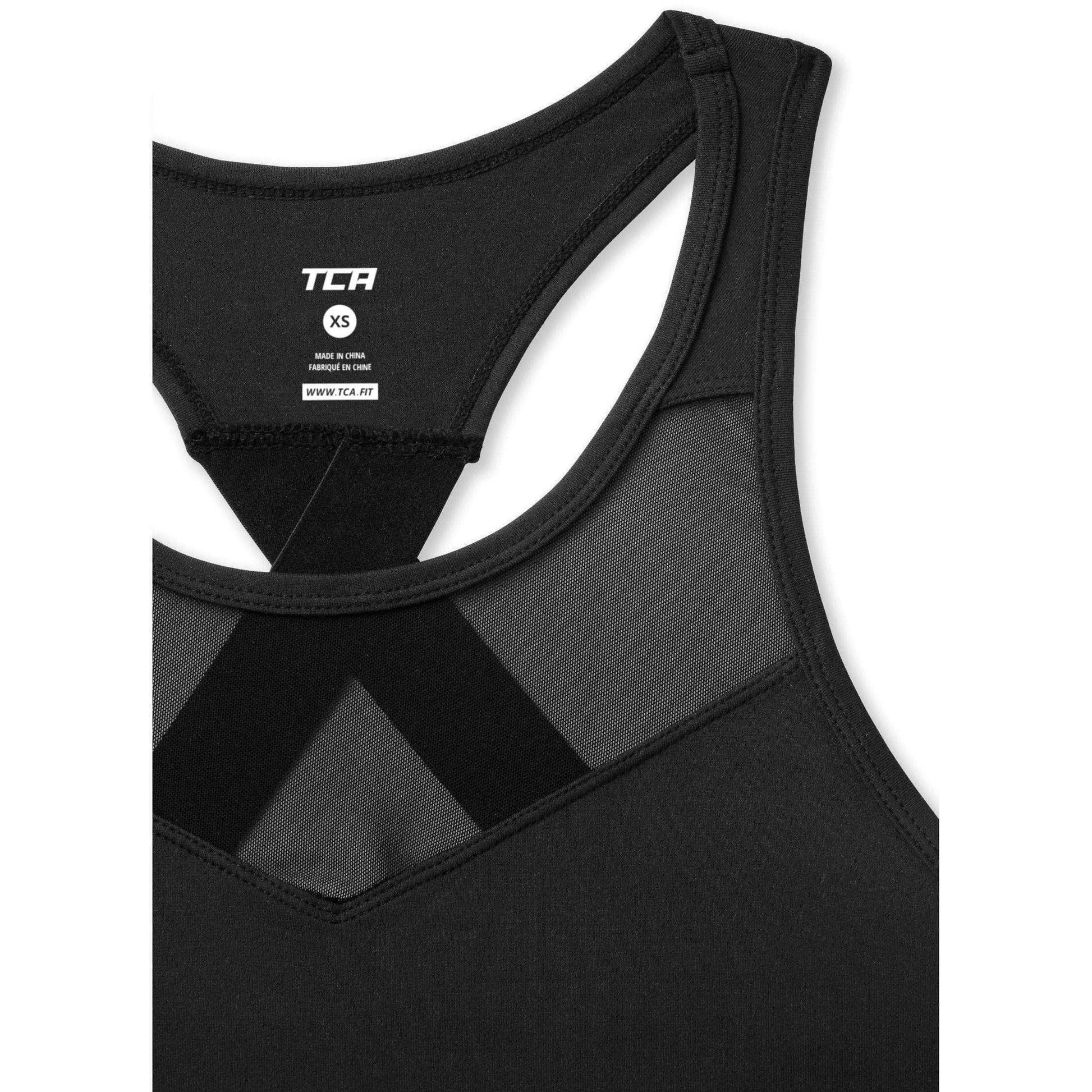 TCA MeshLuxe Womens Running Vest - Black - Start Fitness