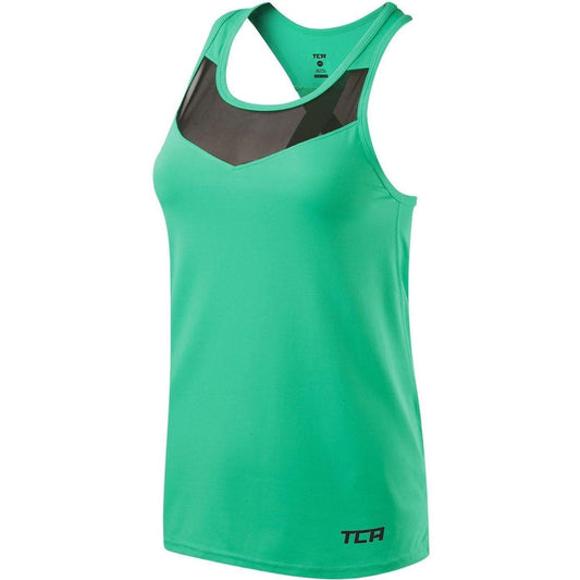 TCA MeshLuxe Womens Running Vest - Green - Start Fitness