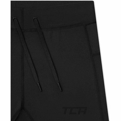 TCA Power Mens Long Running Tights - Black - Start Fitness