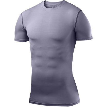 TCA PowerLayer Compression Mens Short Sleeve Running Top - Grey - Start Fitness