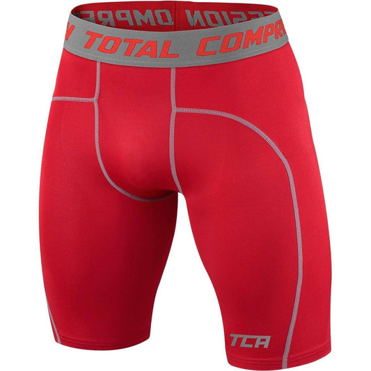 TCA Pro Performance Compression Junior Short Tights - Red - Start Fitness