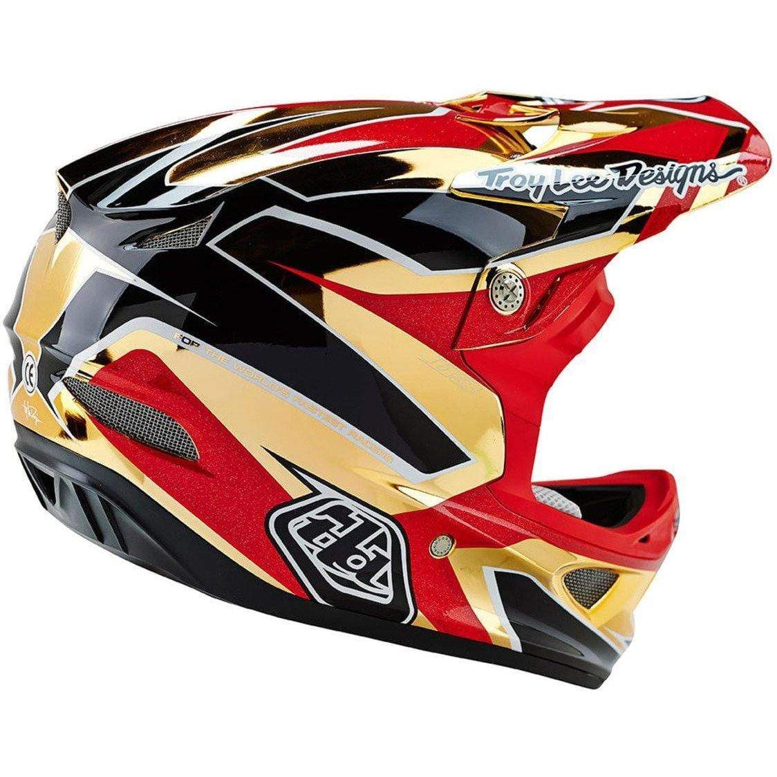 Troy Lee D3 Composite Full Face Helmet - Reflex Gold Chrome - Start Fitness