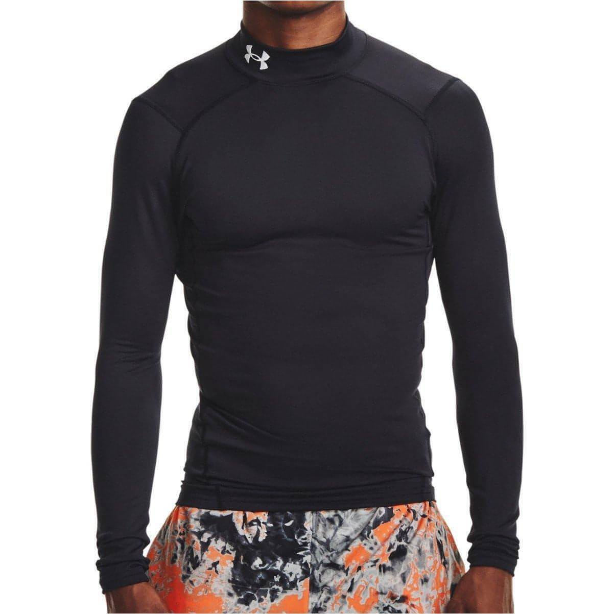 Under Armour ColdGear Compression Mock Long Sleeve Mens Training Top - Black - Start Fitness