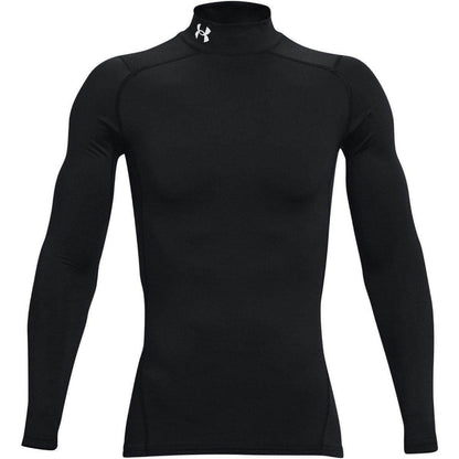 Under Armour ColdGear Compression Mock Long Sleeve Mens Training Top - Black - Start Fitness
