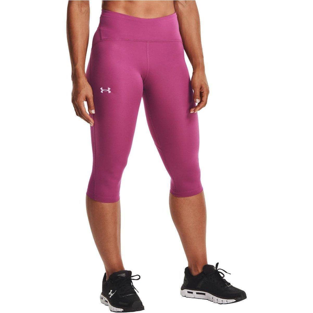 Under Armour Fly Fast Speed 3/4 Capri Womens Running Tights - Pink - Start Fitness