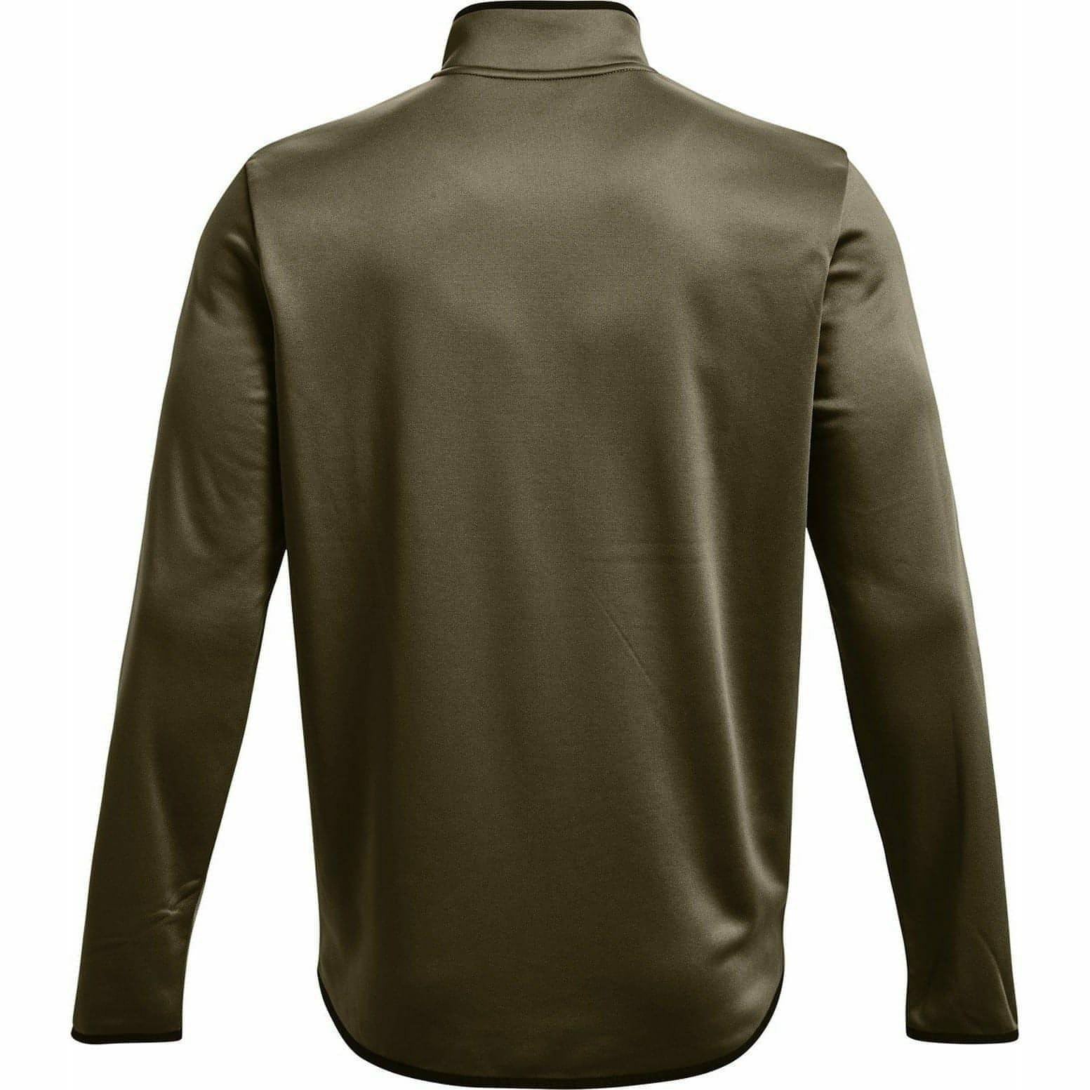 Under Armour Half Zip Fleece Long Sleeve Mens Training Top - Green - Start Fitness