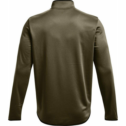 Under Armour Half Zip Fleece Long Sleeve Mens Training Top - Green - Start Fitness