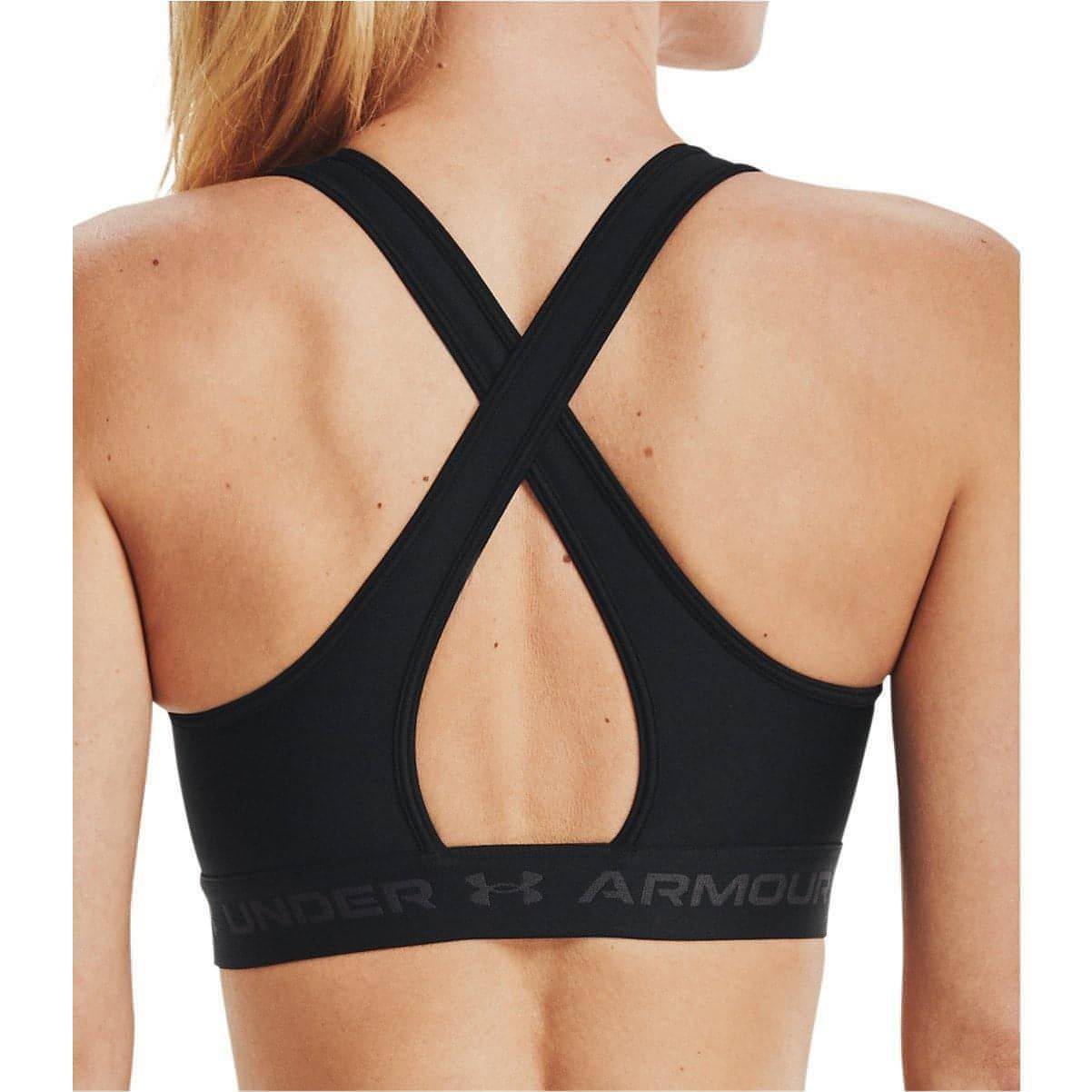 Under Armour Mid Crossback Womens Sports Bra - Black - Start Fitness