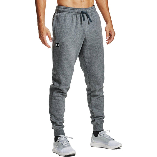 Under Armour Rival Mens Fleece Joggers - Grey - Start Fitness