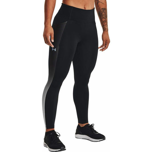 Under Armour SpeedPocket Womens Long Running Tights - Black - Start Fitness