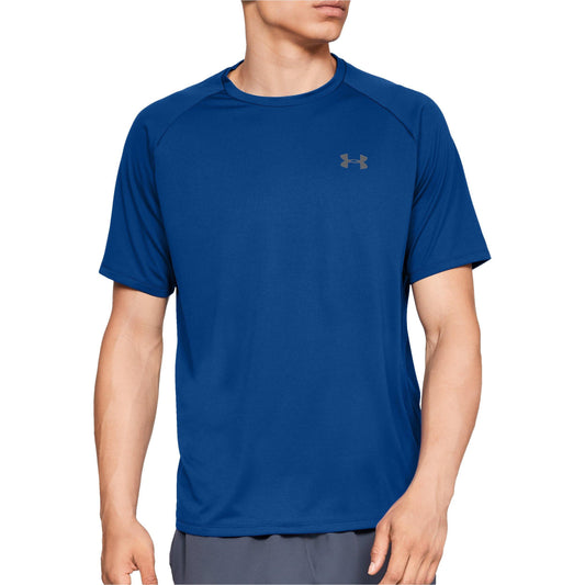 Under Armour Tech 2.0 Short Sleeve Mens Training Top - Blue - Start Fitness
