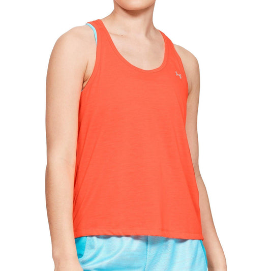 Under Armour Whisperlight Tie Back Womens Training Vest Tank Top - Orange - Start Fitness