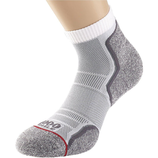 1000 Mile Run Anklet (2 Pack) Mens Running Socks - White 5031358007521 - Start Fitness