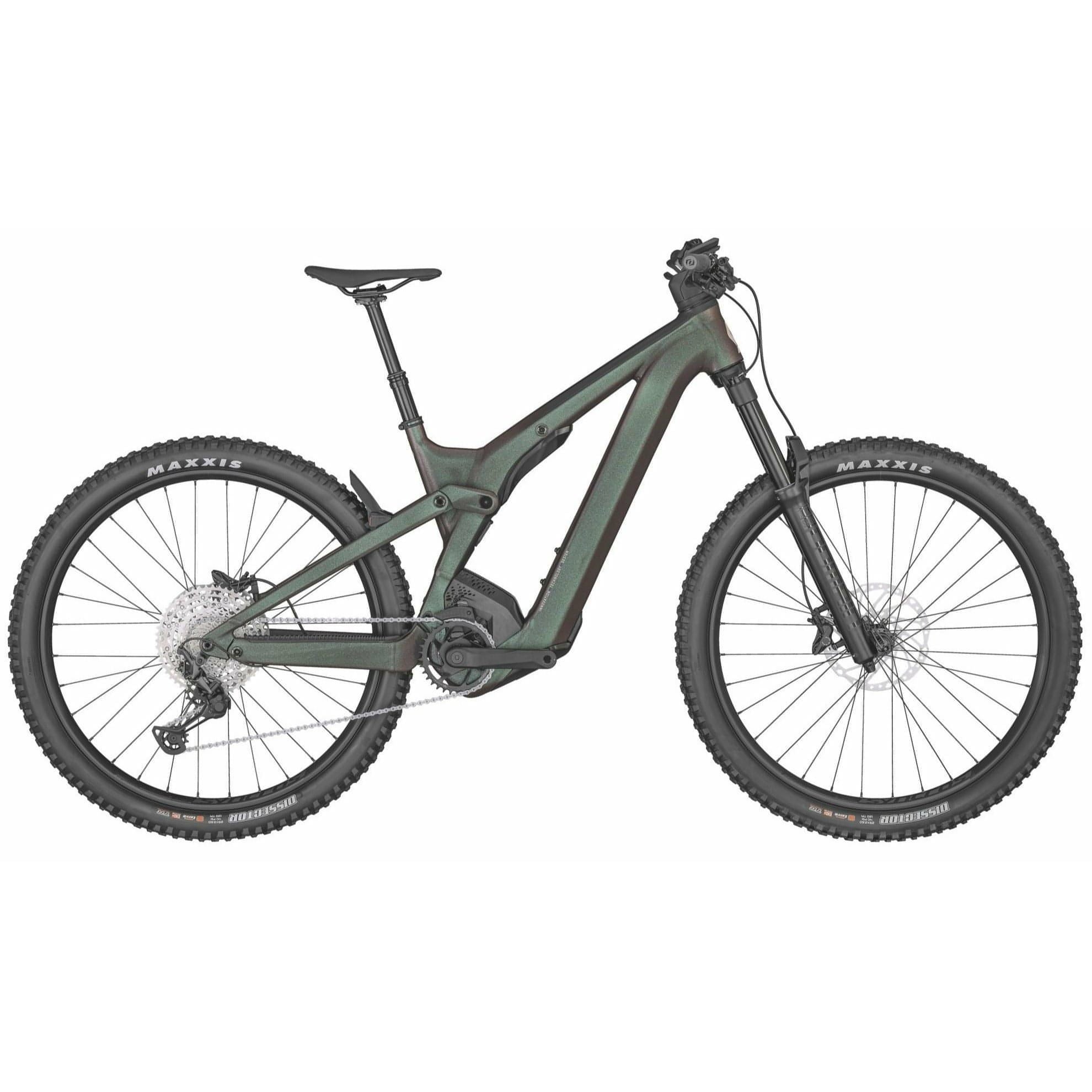 Scott Patron eRIDE 920 Electric Mountain Bike 2022 Black Green Start Fitness