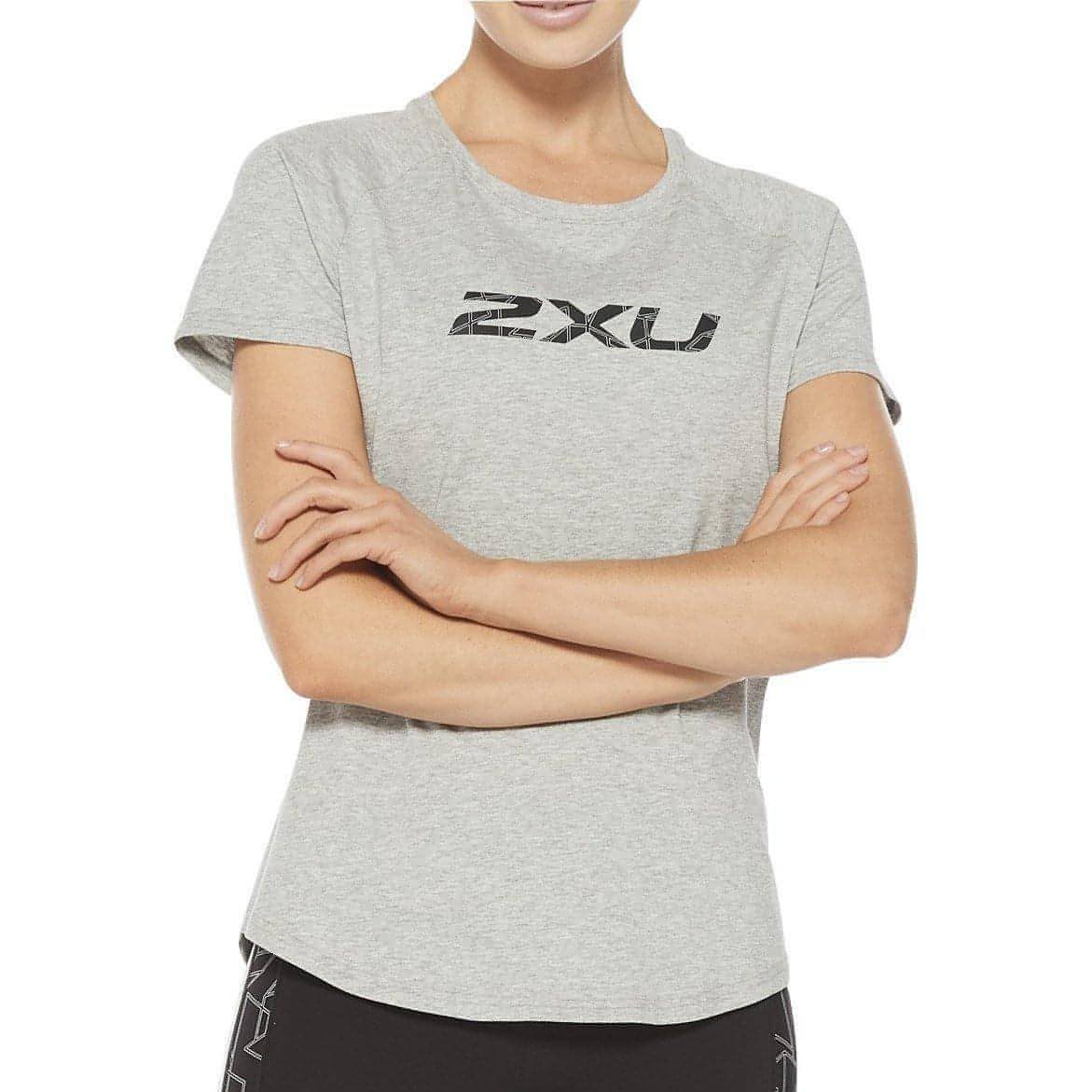 2XU Contender Short Sleeve Womens Running Top - Grey - Start Fitness
