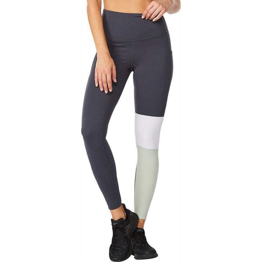 2XU Form Block Hi-Rise Womens Long Compression Tights - Navy - Start Fitness