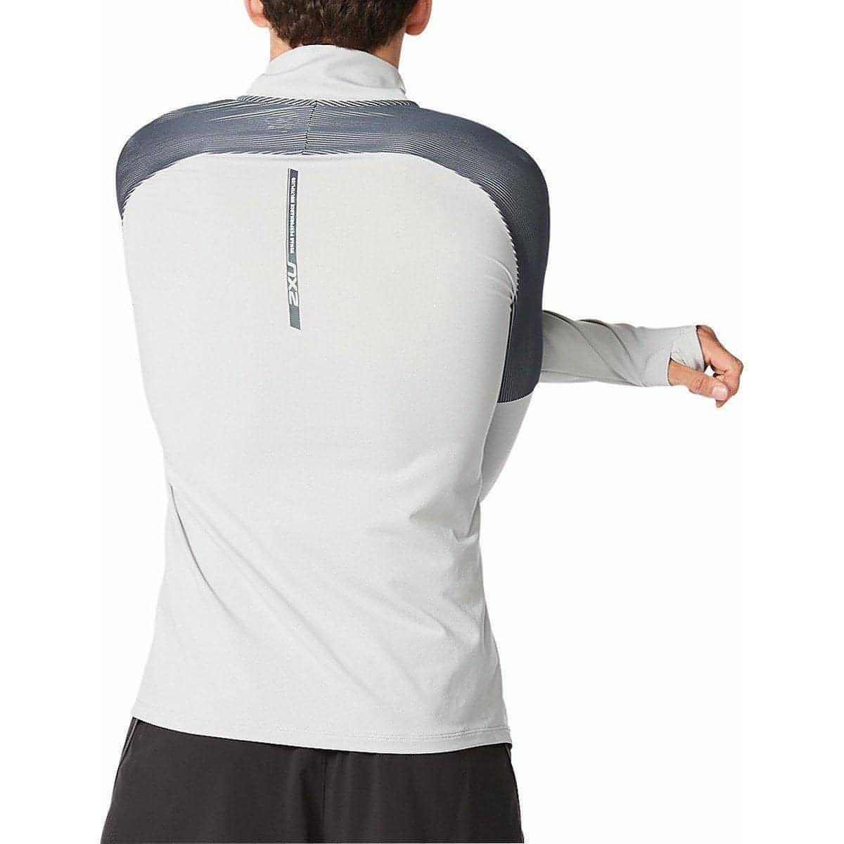 2XU Light Speed Half Zip Long Sleeve Mens Running Top - White - Start Fitness