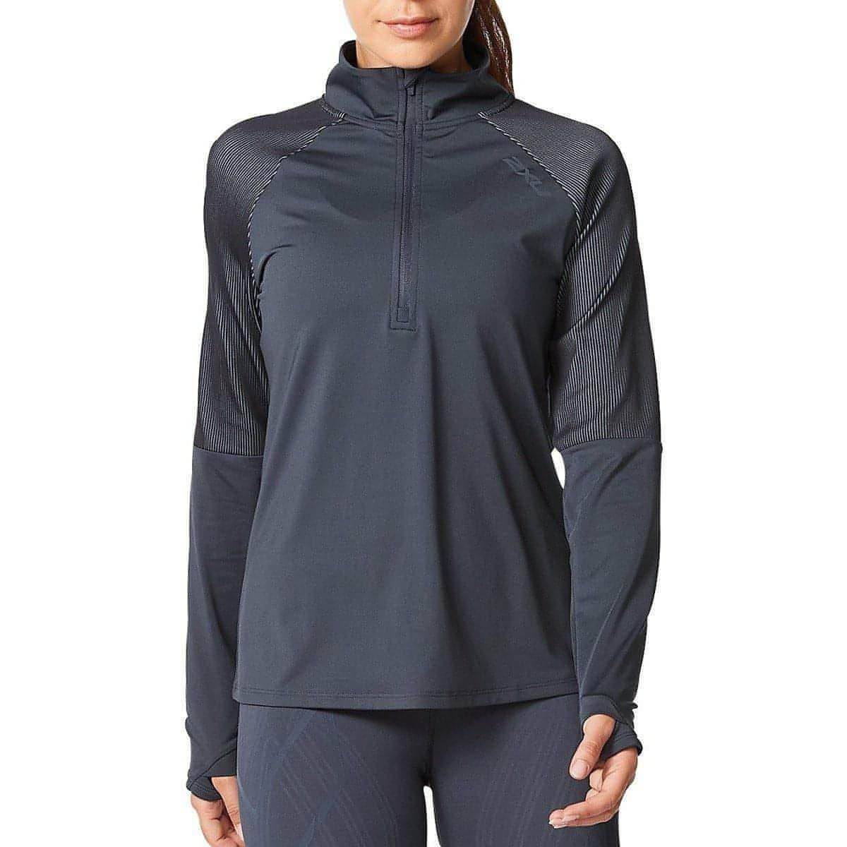 2XU Light Speed Half Zip Long Sleeve Womens Running Top - Grey - Start Fitness