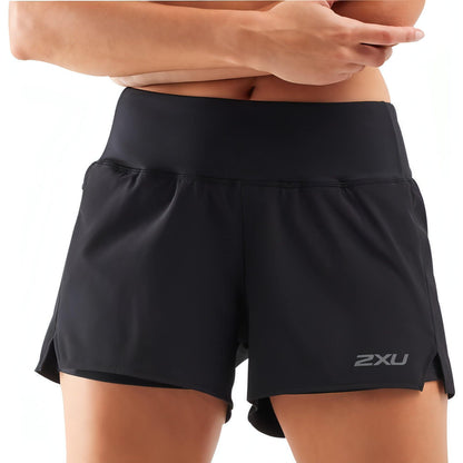 2XU X Vent 2 In 1 Womens Running Shorts - Black - Start Fitness