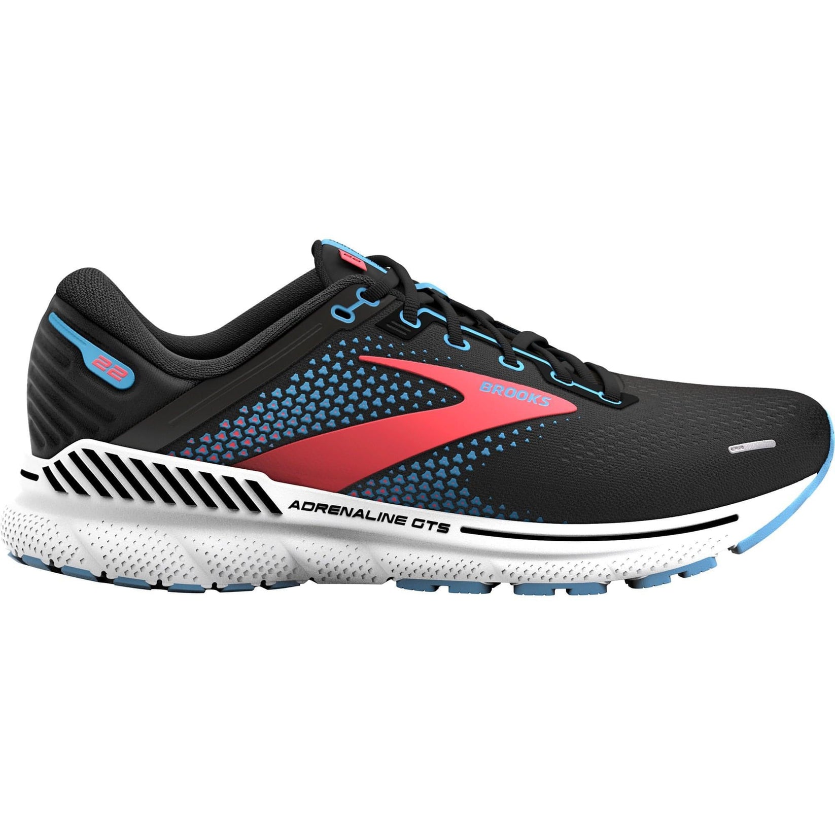 Brooks Adrenaline GTS 23 Damessneakers, zwart (Black Black Ebony), 43 EU