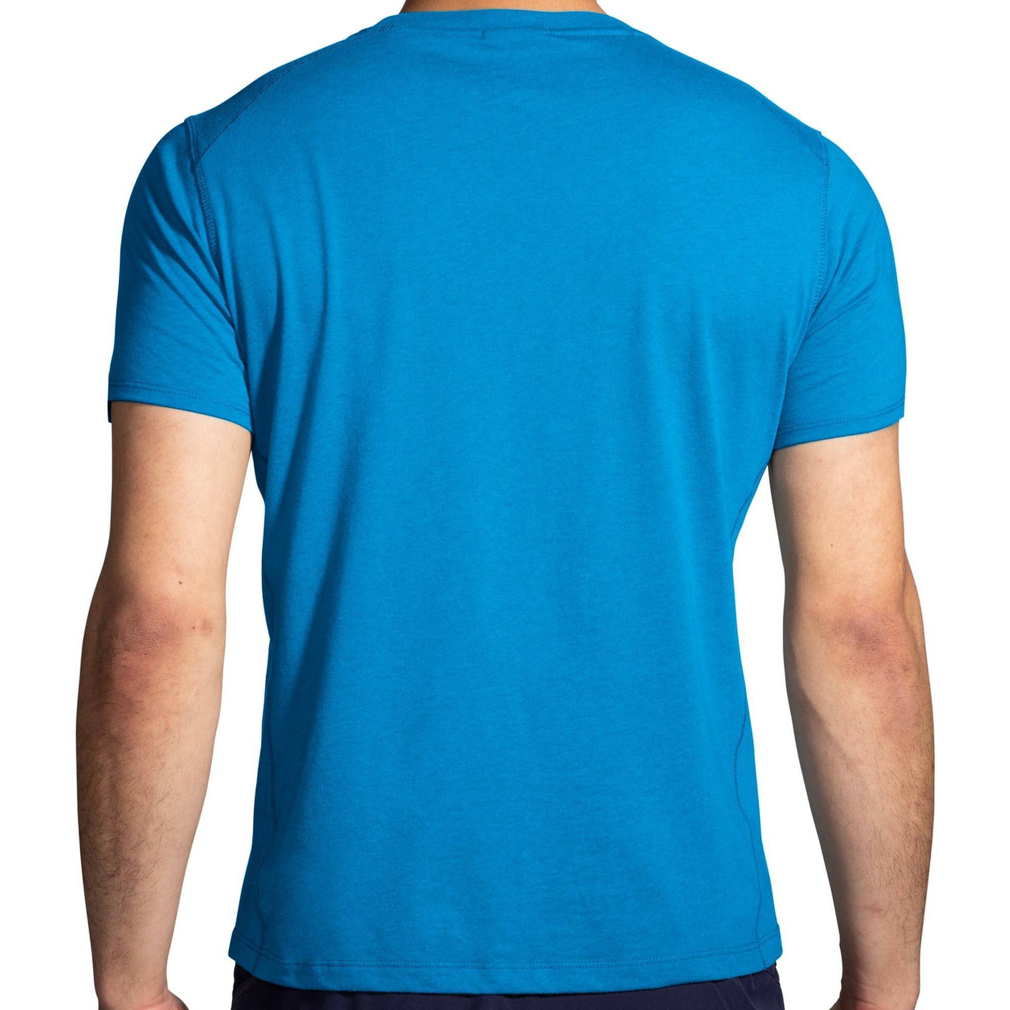 Brooks Distance 2.0 Short Sleeve Mens Running Top Blue Start Fitness