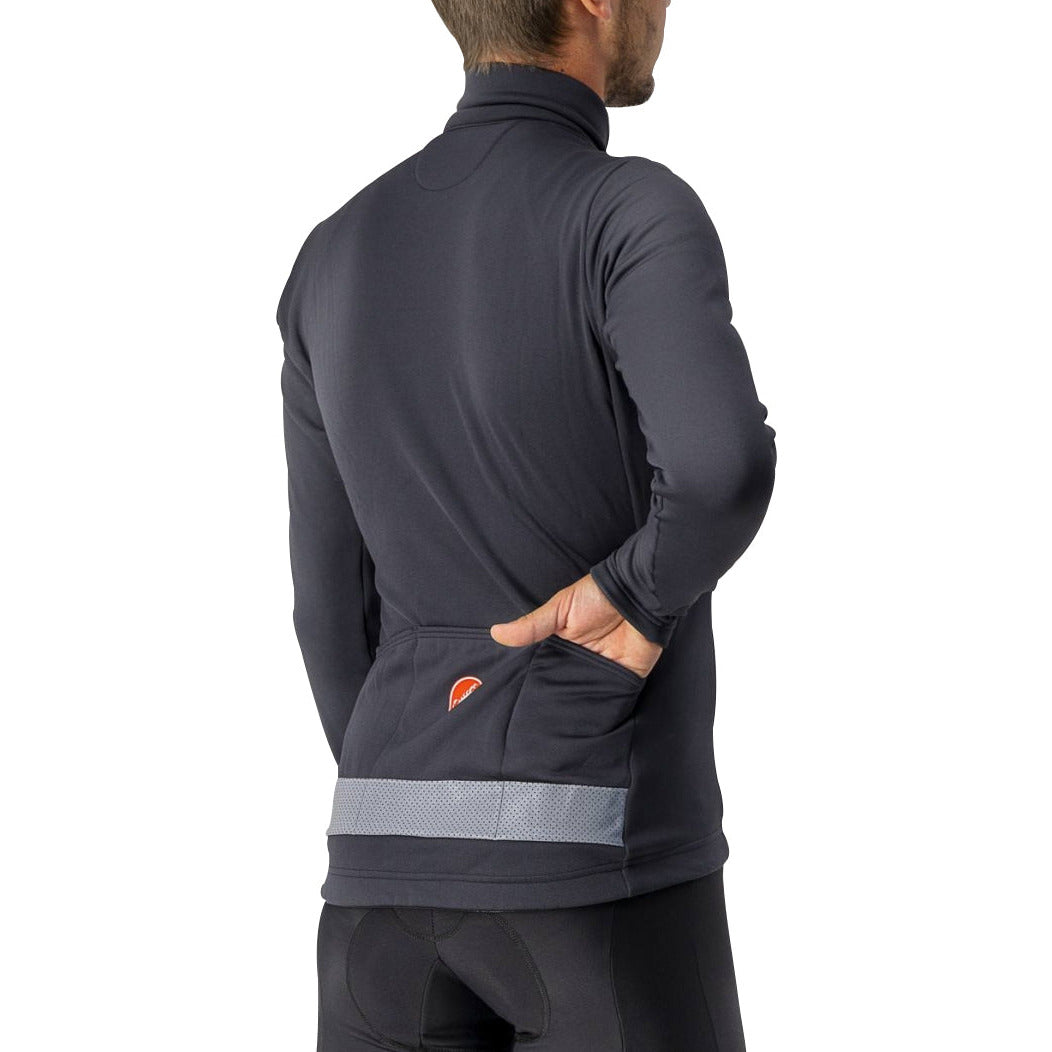 Castelli Puro 3 Long Sleeve Mens Cycling Jersey Black Start Fitness