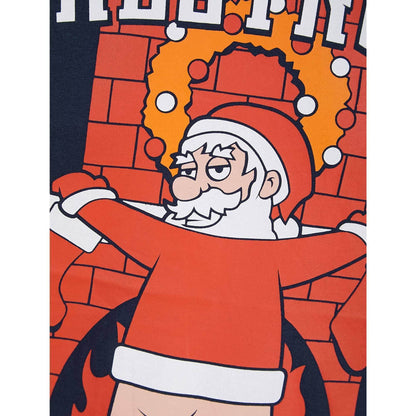 Christmas Chestnuts Roasting Short Sleeve  Navy Details