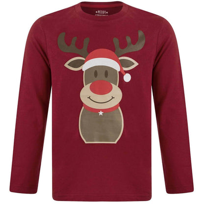 Christmas Rudolph Pyjama Set  Red Top