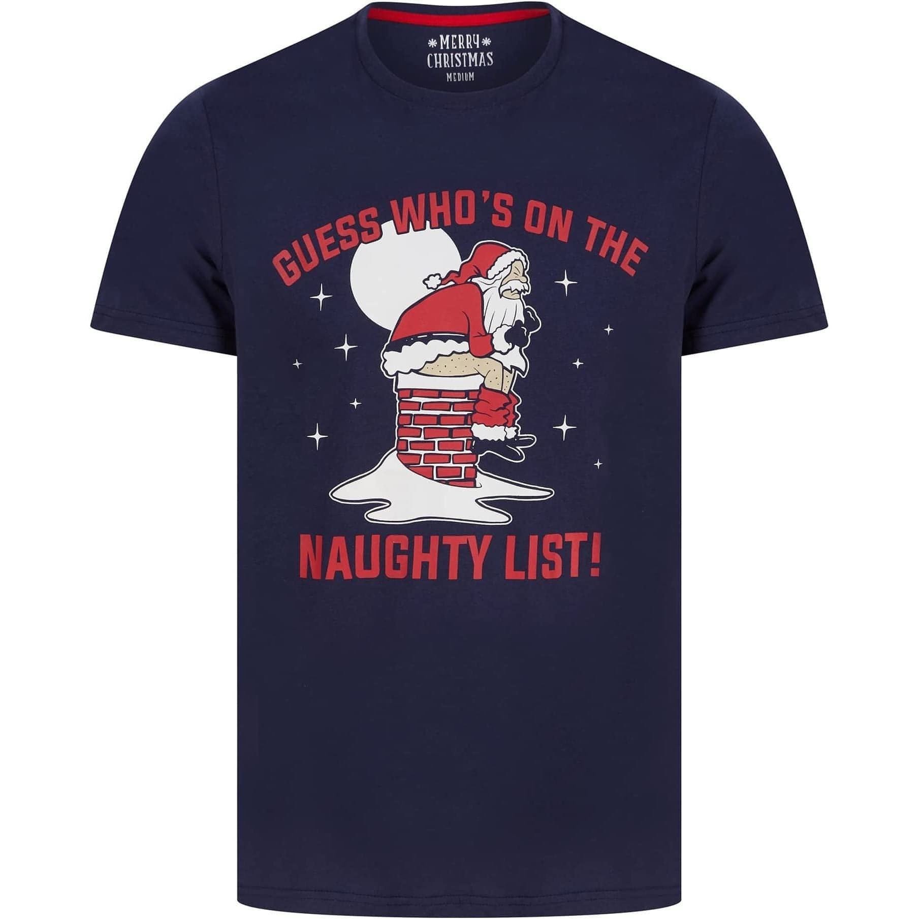 Christmas Santa Chimney Short Sleeve  Peacoat