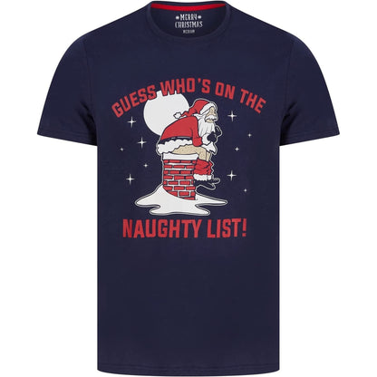 Christmas Santa Chimney Short Sleeve  Peacoat