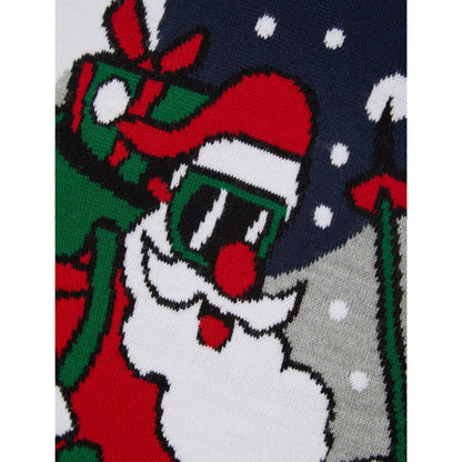 Christmas Skiing Santa Motif Jumper  Eclipse Details