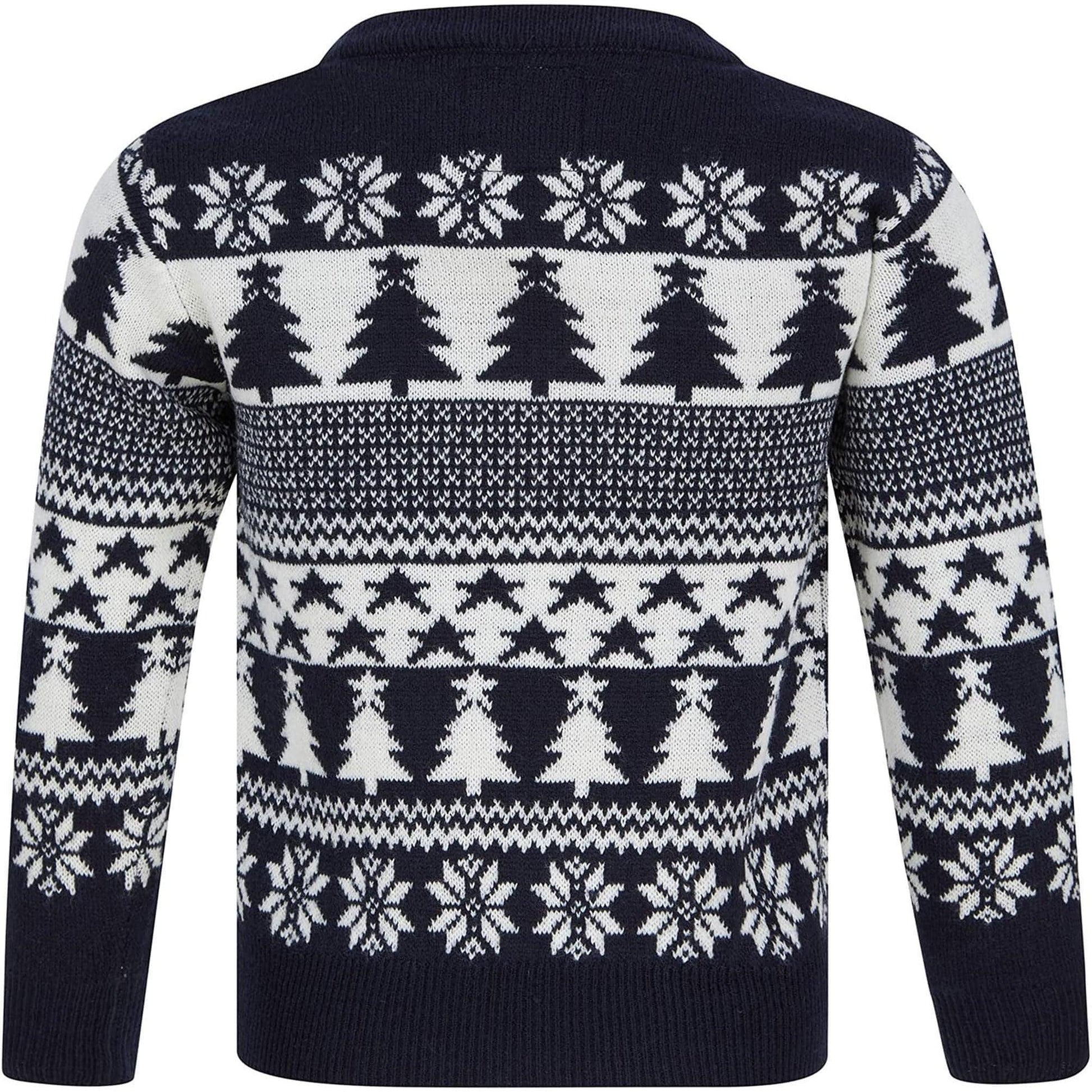 Christmas Star Tree Nordic Fairisle Jumper  Back View